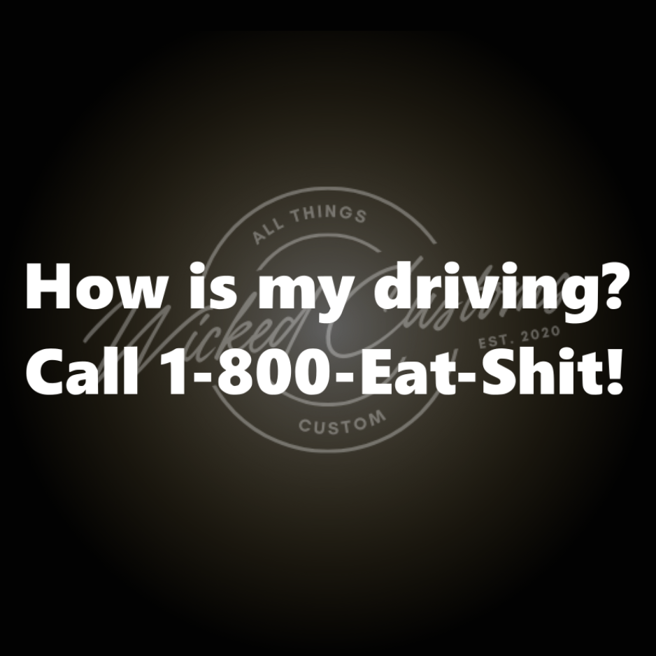 how's my driving decal