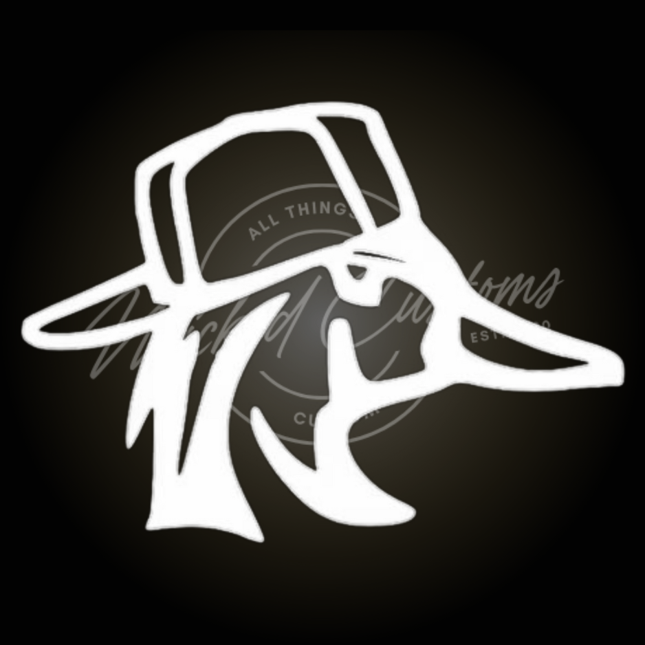Duck in hat decal