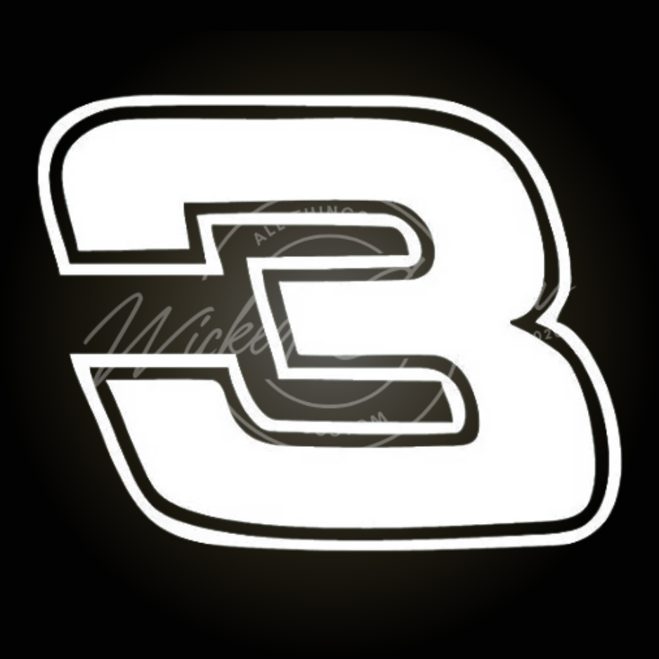 number 3 decal