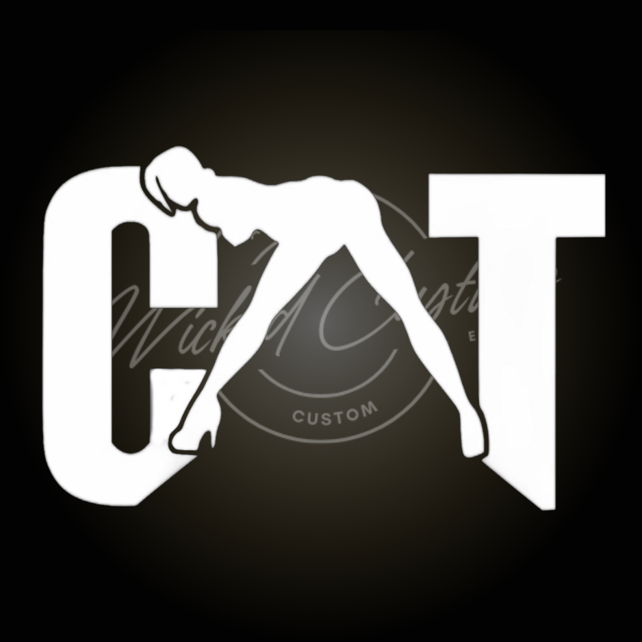 cat girl decal