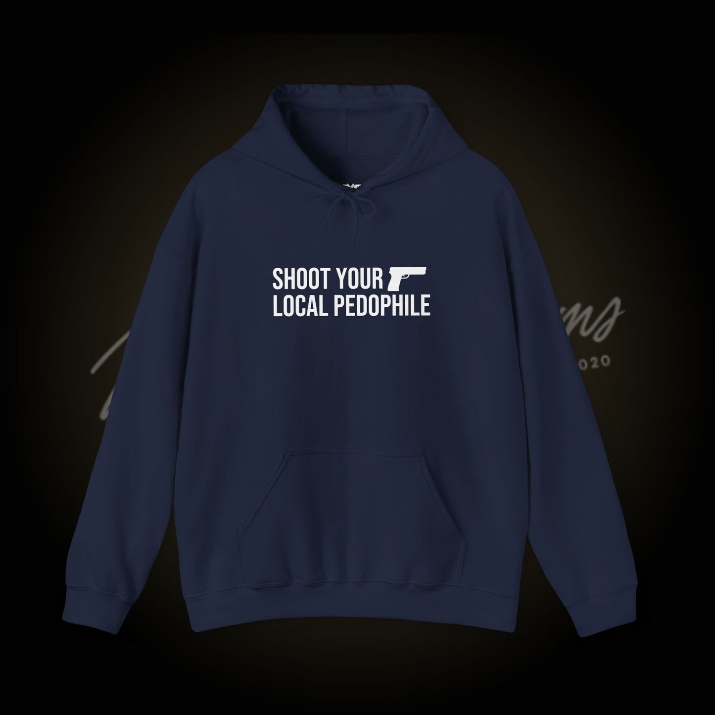 Shoot your local pedo Hooded Sweatshirt