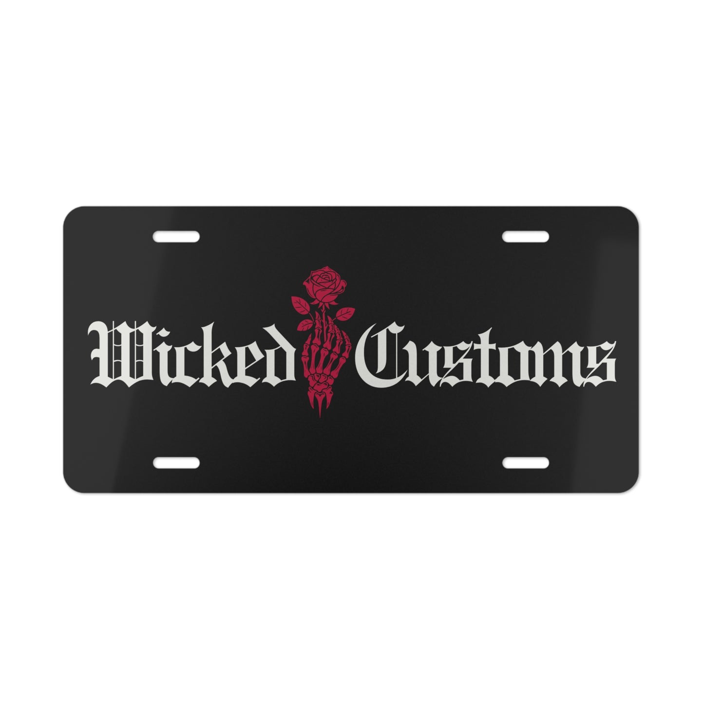 Wicked Customs Rose Vanity Plate