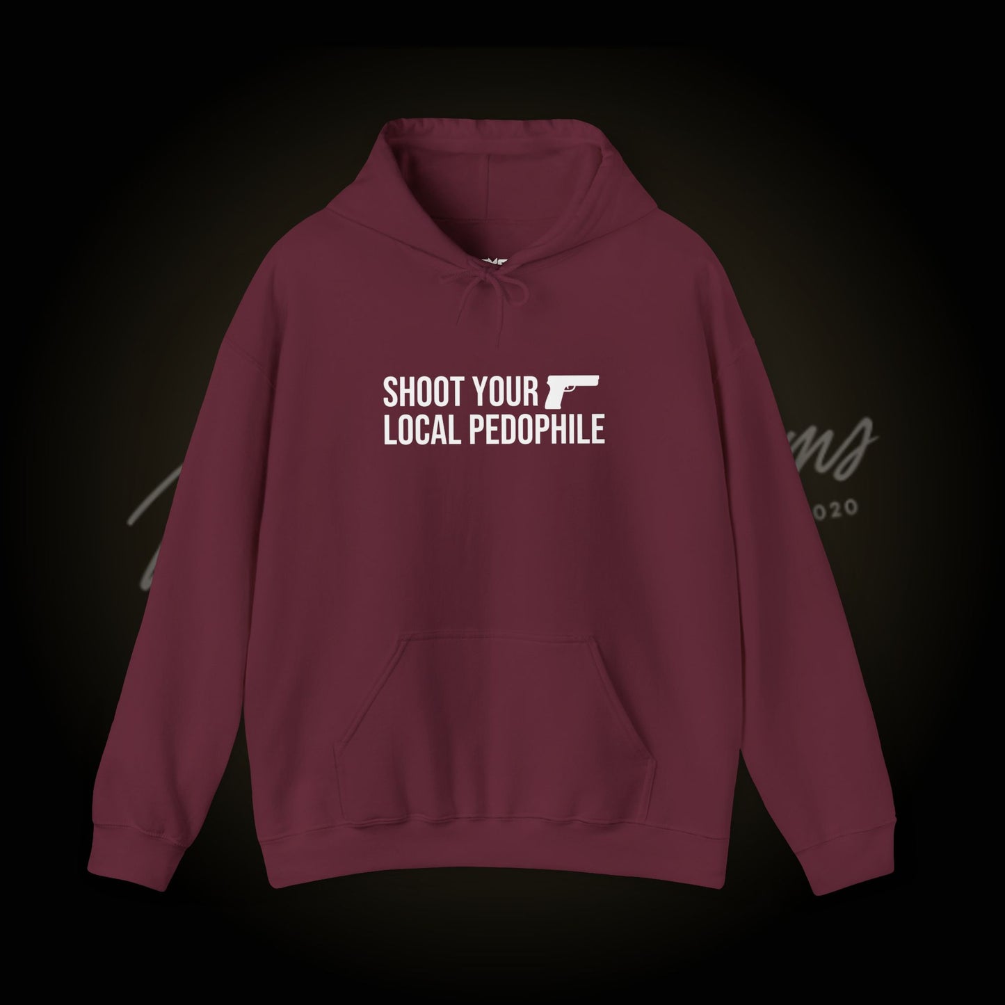 Shoot your local pedo Hooded Sweatshirt