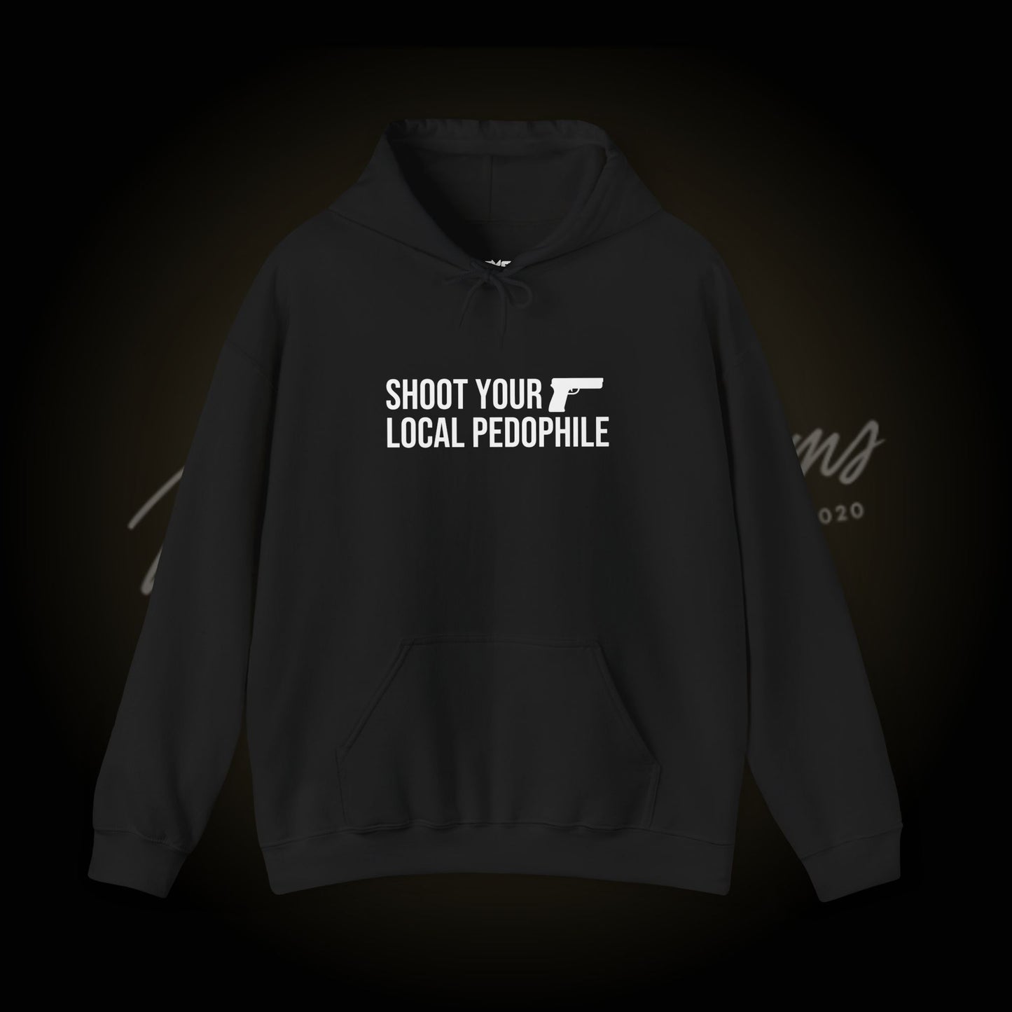 Shoot your local pedo Hooded Sweatshirt