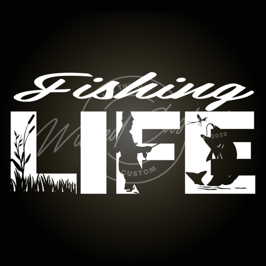 fishing life decal