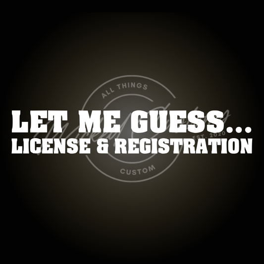 let me guess license decal