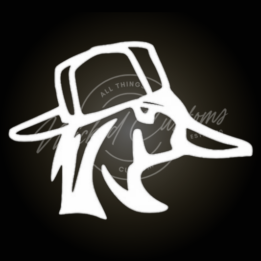 Duck in hat decal