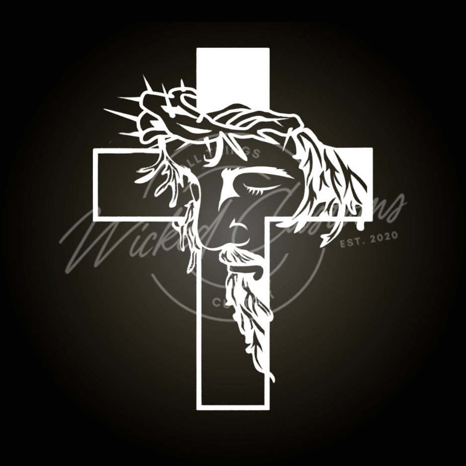 Jesus cross decal