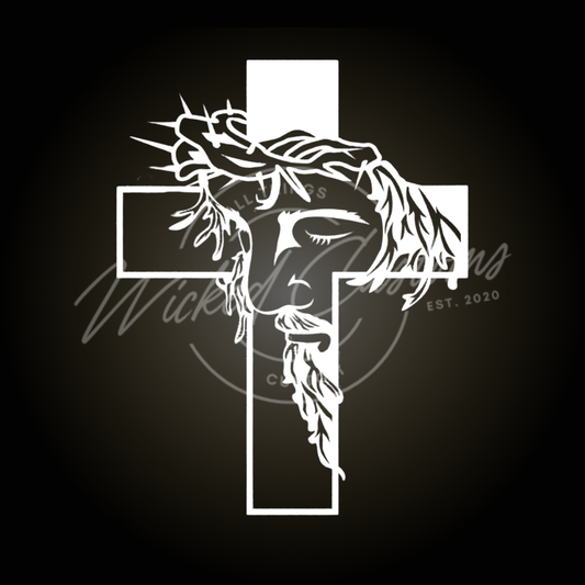 Jesus cross decal
