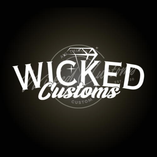 wicked customs top diamond decal