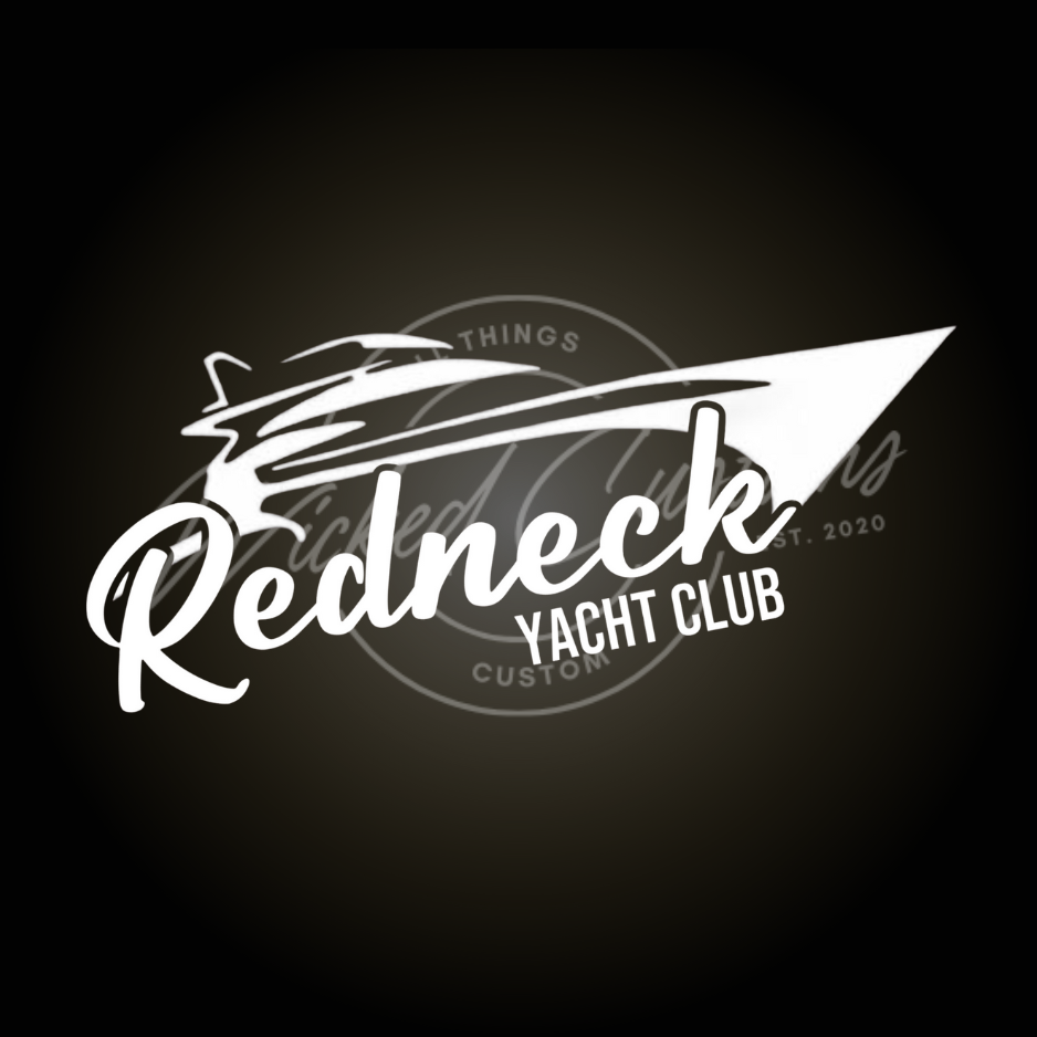 redneck yacht club decal boat