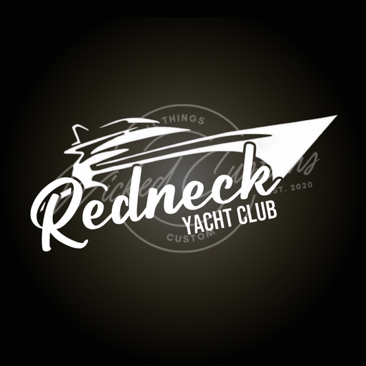 redneck yacht club decal boat