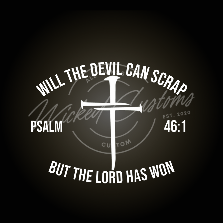 the devil can scrap decal