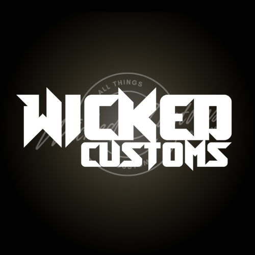 wicked customs simple decal
