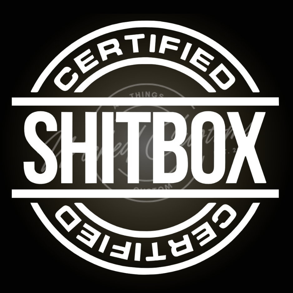 Certified shitbox decal