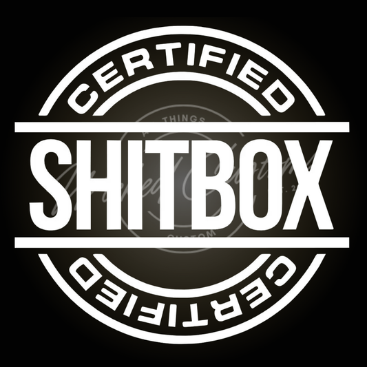 Certified shitbox decal