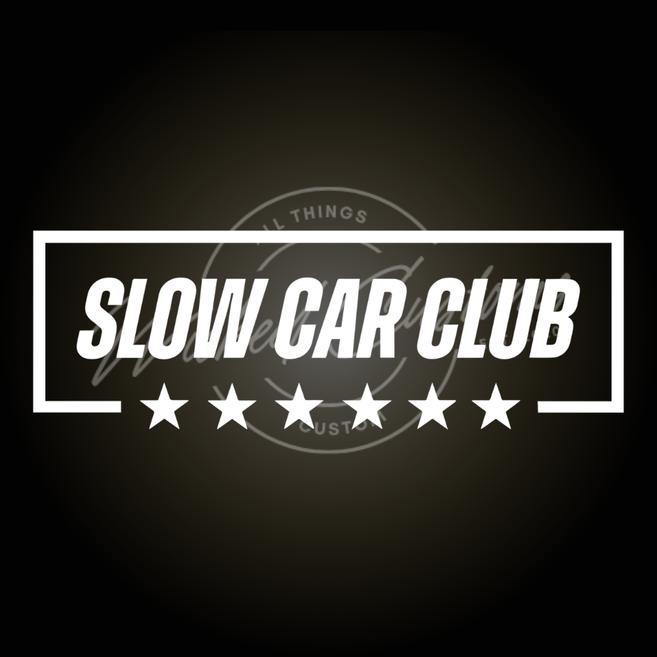 slow car club decal