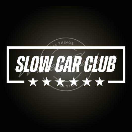 slow car club decal